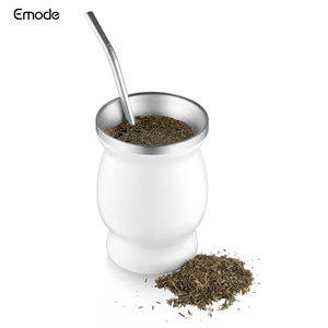 Ensemble de tasses à <span class=keywords><strong>thé</strong></span>/<span class=keywords><strong>gourde</strong></span> naturelle ye ba Mate (tasse Mate traditionnelle originale-8 onces) comprenant 1 bombilles et une brosse de nettoyage - Product Image 3