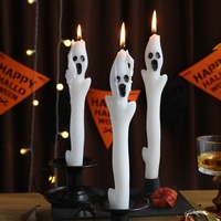Halloween Beliebte Geister-Langstielkerzen Party-Dekoration Atmosphäre-Erzeuger Handgemachte Sojabohnen-Mischwachs-Kerzen in Unregelmäßiger Form