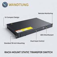 Boîtier de distribution d'alimentation monté en rack 19 pouces STS 220V 16A 32A 1U, commutateur de transfert statique double alimentation
