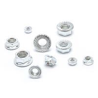 Direct Sale Fastener Serrated Knurled Stainless Steel 304 316 Hex Head Flange Nut DIN6923 Flange Nut M8