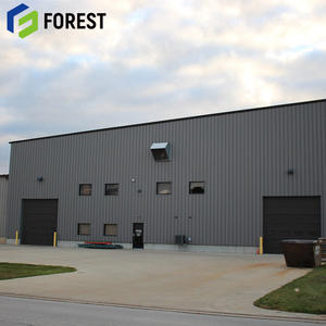 Petite structure métallique préfabriquée en acier avec plancher en mezzanine, système de ventilation, charge de vent 0,5 kN/m² - Product Image 2