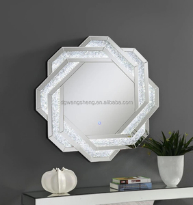 Crystal Diamond Framed <strong>Rectangle</strong> Decorative <strong>Wall</strong> <strong>Mirror</strong> - Product Image 3