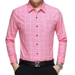 Chemise décontractée tendance pour homme 100% coton popeline rayée col rabattu respirante écologique nouvelle arrivée directement de l'usine en promotion - Product Image 5