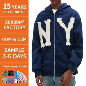 Veste oversize décontractée à fermeture éclair 100% coton unisexe à la mode Y2K Hip Hop <span class=keywords><strong>Streetwear</strong></span> à motif de lettres brodées à capuche XL <span class=keywords><strong>Harajuku</strong></span> - Product Image 1