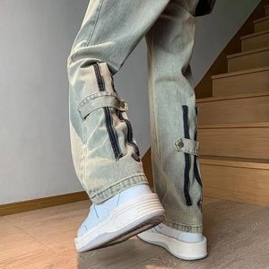 Jeans Retro Americanos para Hombre, Pantalones Anchos de Marca de Moda, Pantalones Rectos Nuevos 2026, Elegantes y de Corte Alto - Product Image 4
