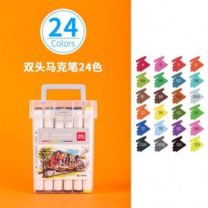 Marqueurs d'art à pointe effaçable sur tableau blanc, encre à base d'eau, ensemble de couleurs textiles foncées, double pointe pour écriture et dessin, personnalisables en gros - Product Image 3
