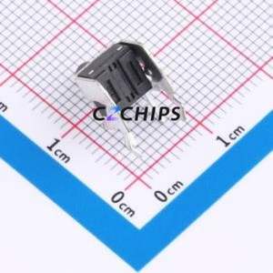 TC-1102N-C-C-B Tactile Switch Bent Lead Through Hole,6x6mm Switch Single Pole Single Throw Round Button 2.6N Right Angle Insert - Product Image 2