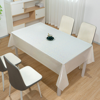 Nappe élégante en PVC RNPT, avec envers en coton blanc, résistante à l'huile, irisée, pour banquets familiaux, fournitures hôtelières, lavable, pour les fêtes