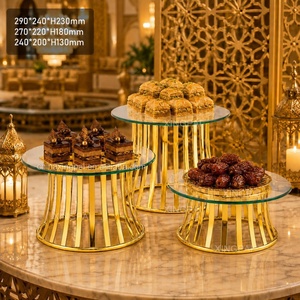 XINGPAI Soporte de Acero Inoxidable de Lujo para Pasteles, Base para Buffet con Acabado Espejo, Exhibidor de Alimentos para Bodas, Hoteles, Restaurantes y Servicios de <span class=keywords><strong>Catering</strong></span> - Product Image 3