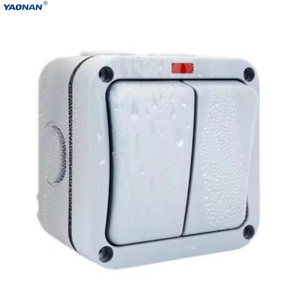 <span class=keywords><strong>Interruptor</strong></span> de Pared <span class=keywords><strong>Exterior</strong></span> de 2 Vías y 2 Botones, 20A 250V IP66, Resistente a la Intemperie, Control Dual, Montaje en <span class=keywords><strong>Superficie</strong></span> para Jardín, Balcón y Áreas Húmedas - Product Image 1