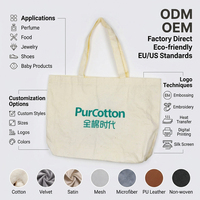 Sac fourre-tout en toile de coton recyclable de marque Luda en gros avec logo personnalisé pour cosmétiques, maillots de bain, parfums et chaussures