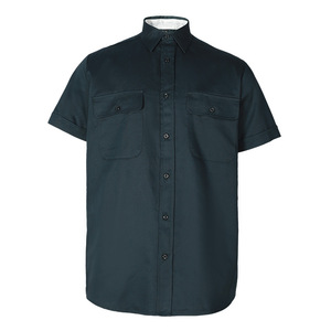 Chemise de travail à manches courtes pour hommes, tissu Oxford, design avec poche, anti-rides, vêtements d'été pour soudage électrique, métallurgie chimique - Product Image 1