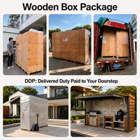 Ensemble de barbecue modulaire moderne en acier inoxydable, écologique, personnalisé, avec four, armoire de cuisine, îlot de cuisine extérieur complet