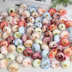 Cabezas de Flores Artificiales de Capullo de Té Lichao, Mezcla de Seda, Decoraciones Florales para Bodas, Accesorios Florales - Product Image 1