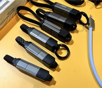 Kabel Data Magnetik Nilon 60W 3A Pengisian Cepat 4 in 1 dengan Gantungan Kunci