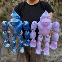 Modelo de simulación explosiva transfronteriza de orangután de brazo largo impreso en 3D, adorno de cristal con articulaciones móviles, figura animal integrada