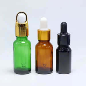 Essential Oil <b>Bottle</b> Clear Matte White Frosted Black Amber 5ml 10ml 15ml 20ml 1oz 2oz 3oz Glass <b>Dropper</b> <b>Bottle</b> With Gold <b>Dropper</b> - Product Image 5