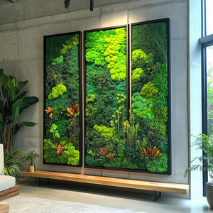 Panneau mural en mousse préservée stabilisée sur mesure cadre design en mousse naturelle art décoratif en mousse écologique pour les espaces commerciaux de bureau - Product Image 1