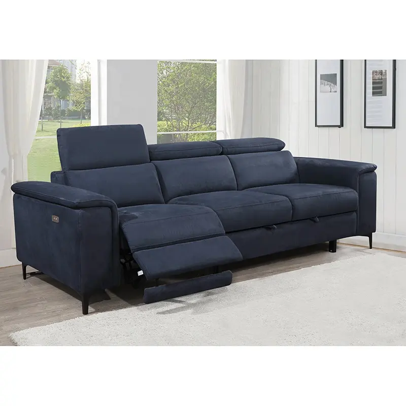 Functionele Stof 2P + 1P Elektrische Fauteuil Hoekbank Set Aanpassing Bed Ottomaanse Functie Home Slaapbank