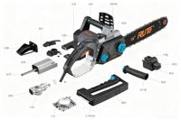 Scie à chaîne électrique double AC industrielle OEM 220V avec moteur à balais, 16 pouces, pour l'élagage domestique et des vergers