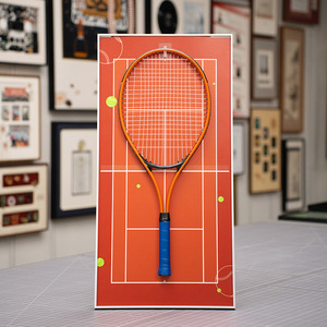 <span class=keywords><strong>Cadre</strong></span> <span class=keywords><strong>photo</strong></span> rectangulaire en bois massif et métal fait main, personnalisé, en forme <span class=keywords><strong>de</strong></span> raquette <span class=keywords><strong>de</strong></span> tennis, impression UV, design écologique, idée cadeau Wimbledon - Product Image 1