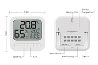 Horloge numérique LCD avec alarme murale de bureau de la température du calendrier
