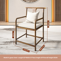 Chaise de salle à manger en bois massif de style chinois du milieu du siècle avec dossier en corne de bœuf, multifonctionnelle pour la maison, le bureau et l'hôtel