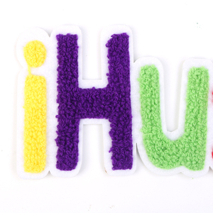 Parches de Chenilla Kawaii de Fábrica, Letras con Personalización de Tamaño y Forma, Parches de Letras de Diseño para Decoración de Zapatos, Prendas y Gorras - Product Image 3