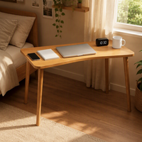 Bureau d'ordinateur compact pour ordinateur de bureau, idéal pour étudiants, gain de place, pour chambre à louer, chambre à coucher, bureau à domicile, bureau d'écriture minimaliste