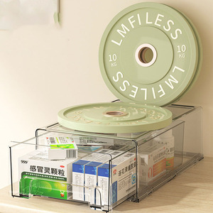 Grote Capaciteit Eenvoudige Stijl Medicijnkast Stapelbare Stofdichte Desktop Lade Organizer Pil Case Opbergkast Organisatie - Product Image 3