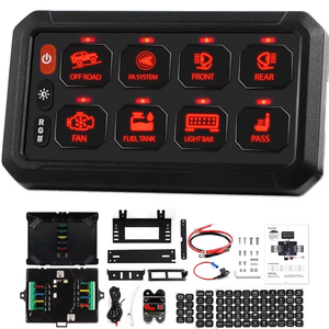 Boîtier de commande tactile universel pour stroboscope, interrupteur RGB 8 voies pour camion, tout-terrain, bateau, marine, SUV YJ-JEEP561 - Product Image 1