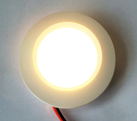 Lumière de plafond encastrée ronde de 68 mm 10-30V 3W pour caravane, lumière LED pour camping-car, lampe à encastrer noire