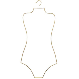 Cintre en fil métallique doré chromé durable pour maillots de bain et vêtements de bain - Product Image 1