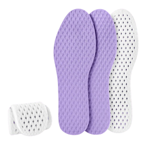 Semelles intérieures de sport en PU hautement élastiques, respirantes et confortables, avec absorption des chocs, en EVA bleu pour chaussures