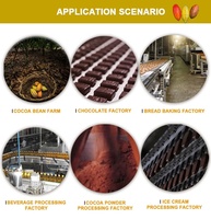 Usine complète de transformation des fèves de cacao, machine d'extraction de la liqueur de chocolat, machine de filtration, ligne de production de beurre de cacao et de poudre