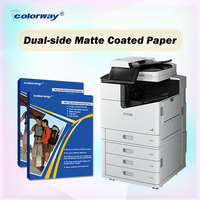 Kertas Matte Inkjet Warna 160gsm Kertas Foto Matte Dua Sisi A4*100 Lembar untuk EPSON C6000
