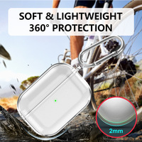 Étui de protection transparent en TPU pour les nouveaux AirPods Pro 3 d'Apple, housse de casque souple transparente