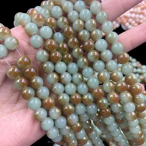 ลูกปัดแก้ว8มม. คละสีประกายกลมคริสตัลแข็งเคลือบ AB สีเขียวคละสีไม่ซีดจาง6มม. 10มม. - Product Image 5