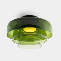 Lustre suspendu moderne nordique simple vintage 2023 pour îlot de cuisine de restaurant, en verre vert
