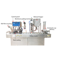 Machine de remplissage et de scellage automatique de tasses en plastique pour lait, eau, yaourt et thé MingNa, haute précision, pneumatique