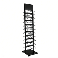 Présentoir vertical double face en métal pour carreaux de céramique, 11 niveaux, pour exposition de carreaux de porcelaine, marbre et pierre