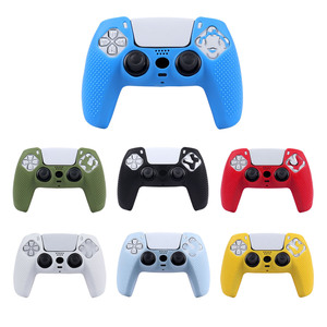 Silicone Case for PS5 Protective Gamepad Slin Red <strong>White</strong> Blue Black Single Color Control Cover for <strong>Playstation</strong> 5 - Product Image 1