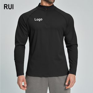 Camiseta Deportiva RUIQUWIN 2026 para Hombre, Manga Larga con Media Cremallera, Transpirable, Absorbe la Humedad, Ideal para Senderismo y Ciclismo - Product Image 1