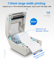 Mini imprimante thermique d'autocollants FBA 4x6 pouces imprimante d'étiquettes d'expédition avec résolution de 203dpi, reçu de caisse et style de couleur
