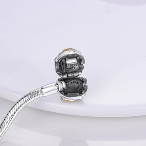 <span class=keywords><strong>Pulsera</strong></span> <span class=keywords><strong>Pandora</strong></span> de Plata 925 de 16-21 cm con <span class=keywords><strong>Estrella</strong></span>, Luna, Trébol de Cuatro Hojas y Circonita Verde, Compatible con Dijes DIY, Regalo de Joyería para Cumpleaños, Cadena de Serpiente - Product Image 4