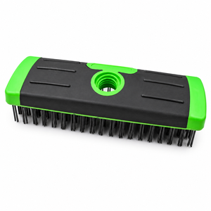 Brosse <span class=keywords><strong>de</strong></span> nettoyage <span class=keywords><strong>de</strong></span> <span class=keywords><strong>toiture</strong></span> robuste en acier au carbone <span class=keywords><strong>de</strong></span> 7 pouces pour l'élimination du mousse et le nettoyage des pavés - Product Image 1