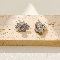 Boucles d'oreilles en forme d'éventail haut de gamme - Accessoires luxueux et élégants