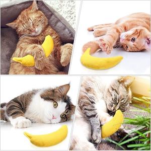 Yeni çevre dostu interaktif muz şekilli tuval malzeme kedi peluş oyuncak catfun Pet kedi <span class=keywords><strong>Catnip</strong></span> oyuncaklar ile eğlenceli için - Product Image 5