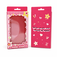 Boîte en papier Kawaii mignonne avec nœud étoile pour étui de téléphone, emballage de vente au détail personnalisé avec trou de suspension pour iPhone 18 Pro Max