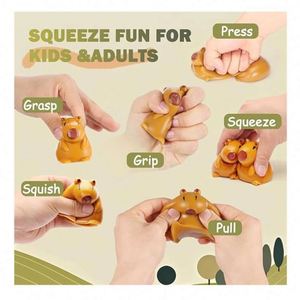 High Quality OEM Capybara <b>Squishy</b> Mellow Set Picture Shown Colors Eco-friendly TPR Stress Relief Promotional Toy Squeeze Toys - Product Image 4